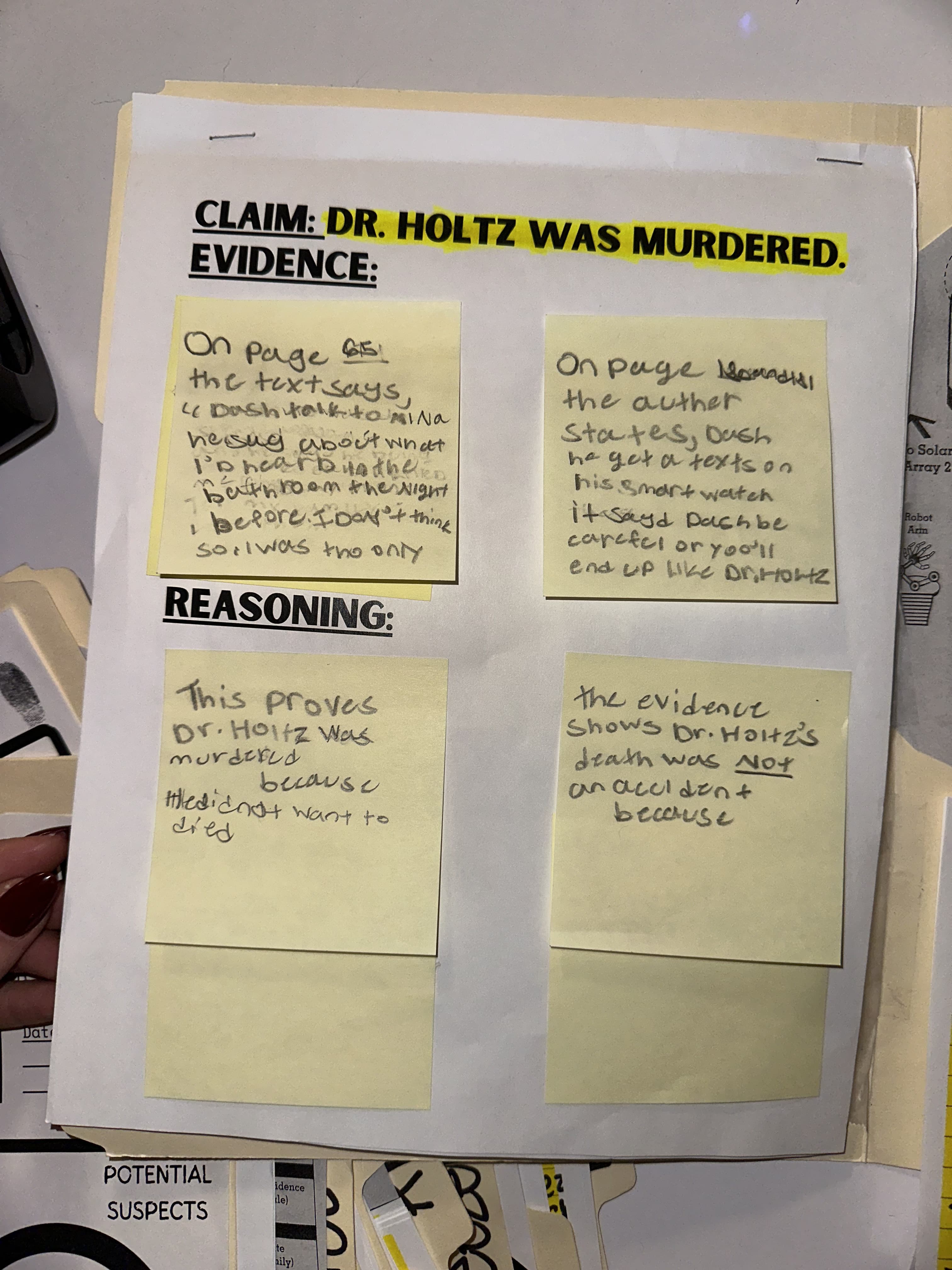 Space Case mock trial classroom scene