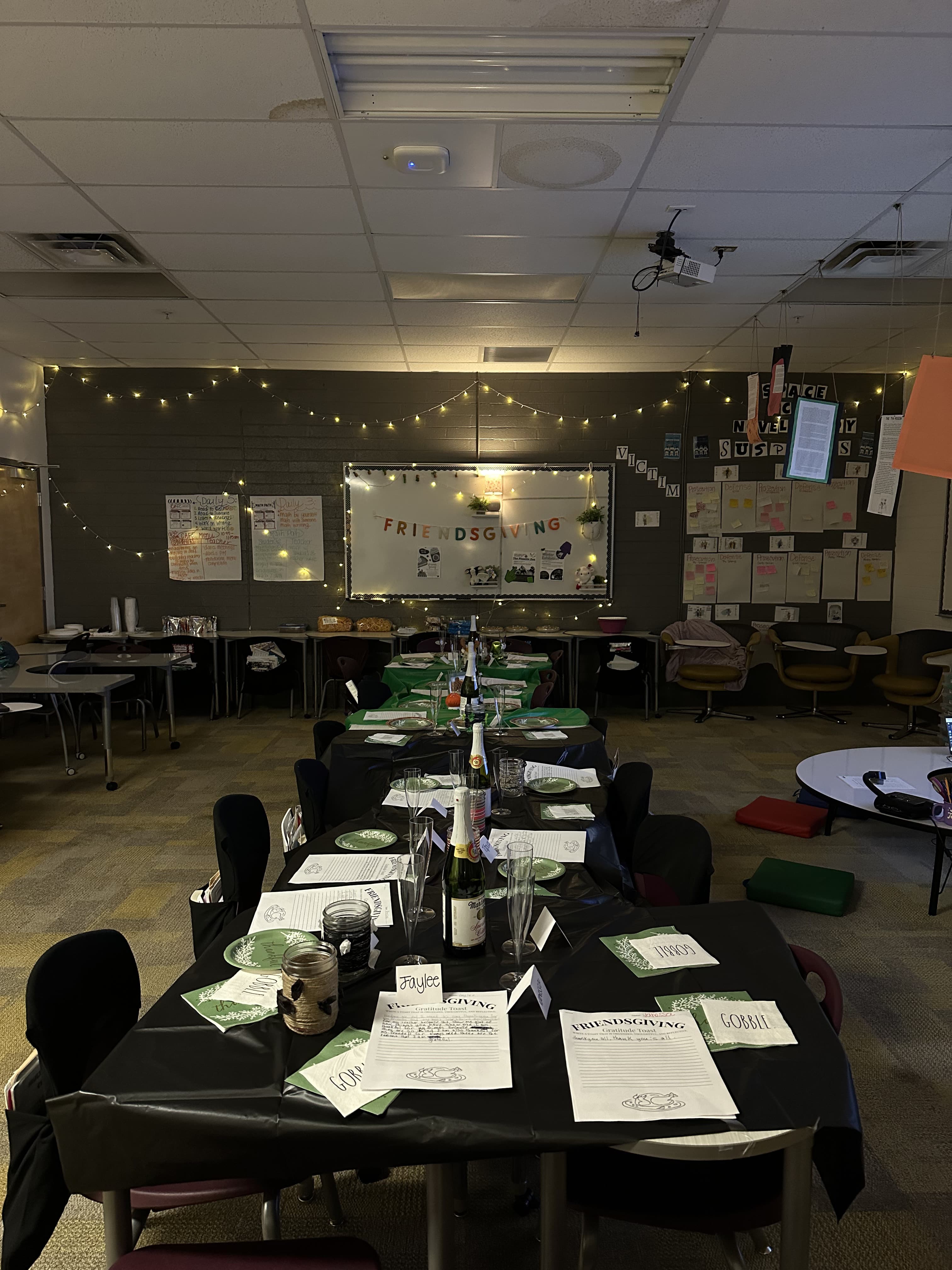 Friendsgiving classroom celebration