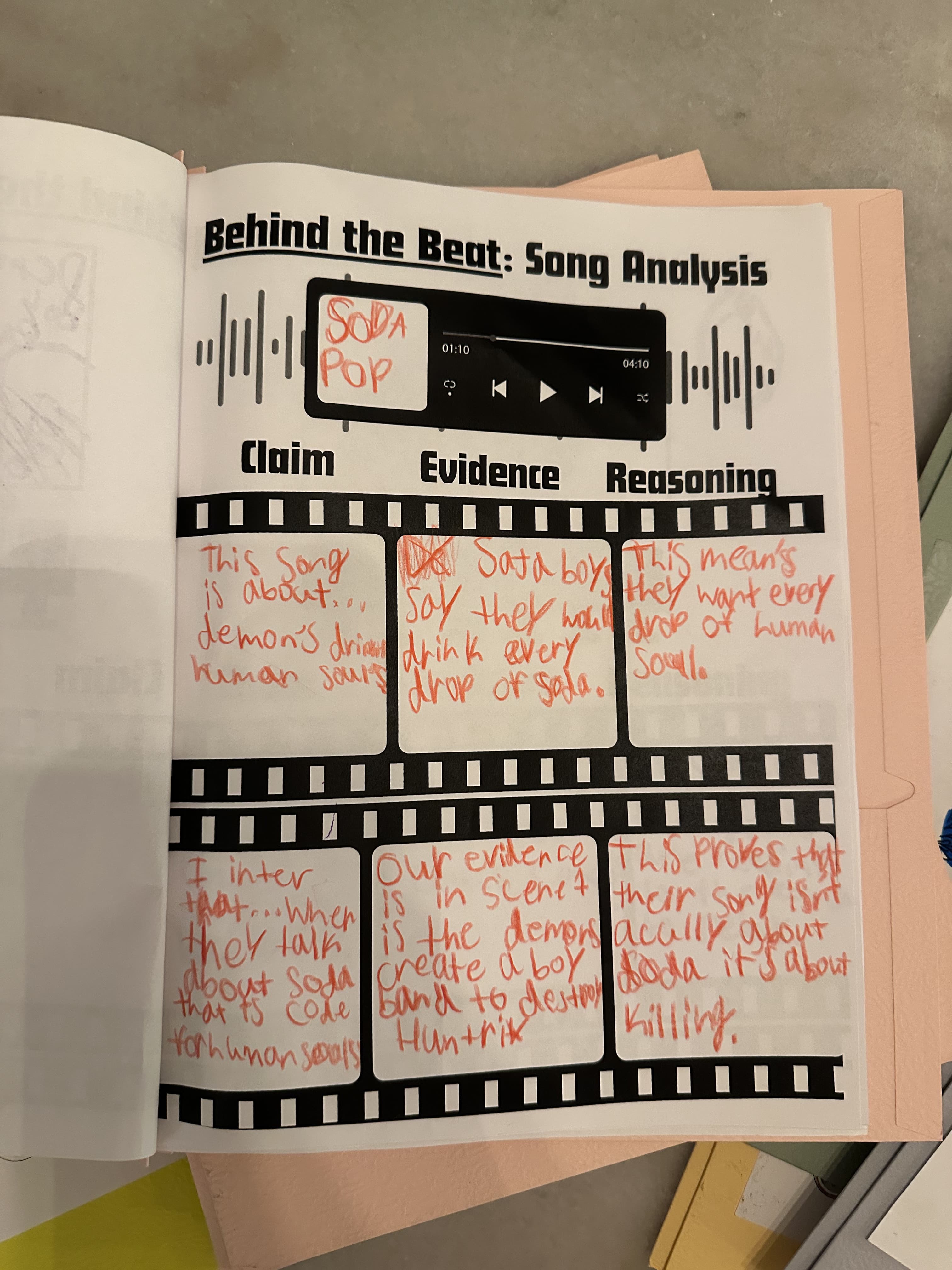 Students working on Behind the Beat project