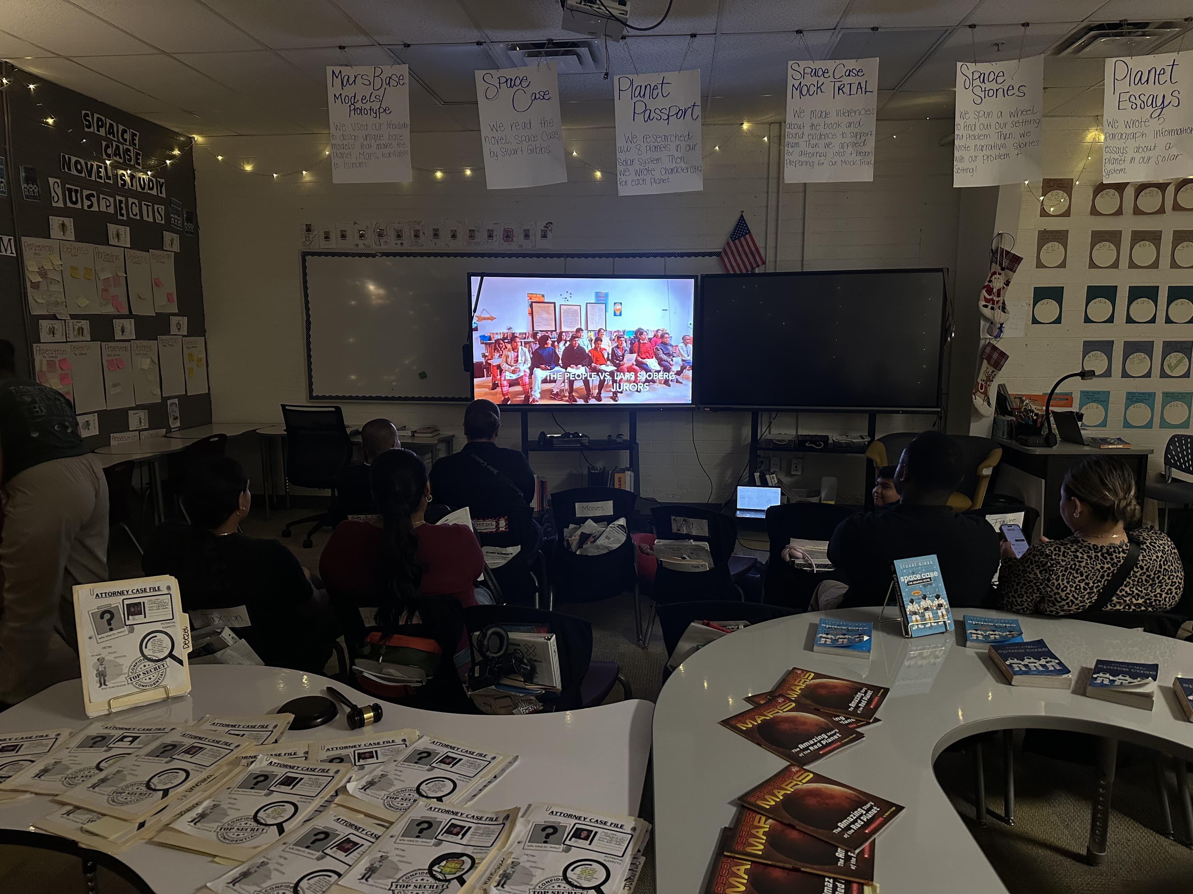 Space Case mock trial classroom setup