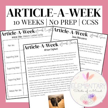 Article-A-Week: Endangered Species