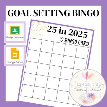 2025 Goal Setting BINGO