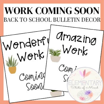 Student Work Coming Soon Plant Posters